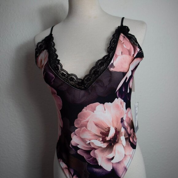 NWT Missguided Floral Bodysuit Size 4 - Picture 2 of 10